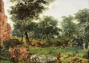 Jan van der Heyden Wooded landscape Spain oil painting artist